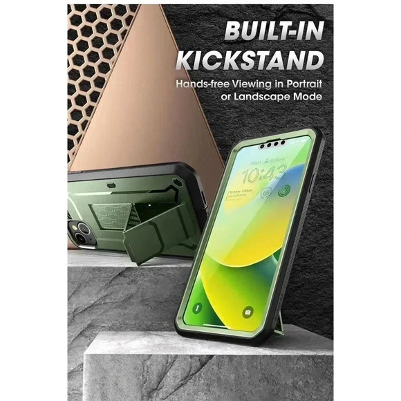 Heavy Duty Case For iPhone 14 Plus 6.7" Kickstand Holster Screen Protector UBPro - Picture 6 of 10